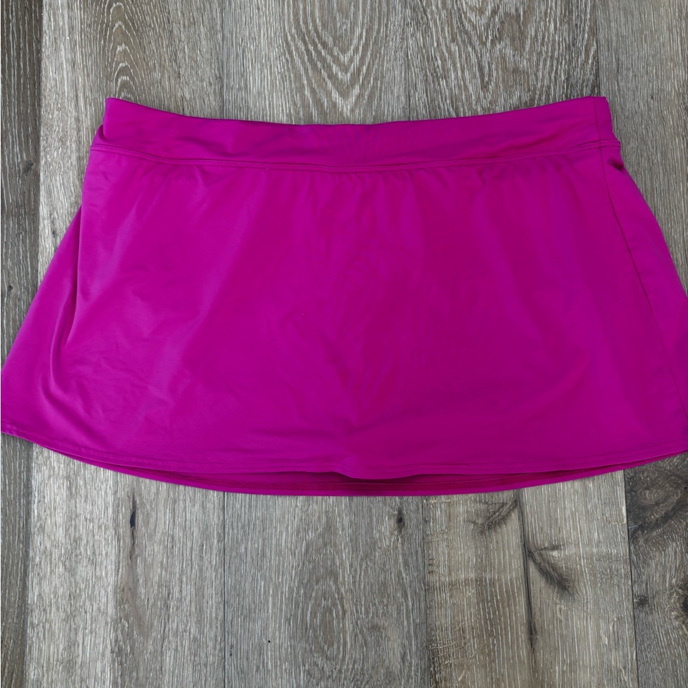 Lands' End Fuchsia swim skirt, plus size 20W